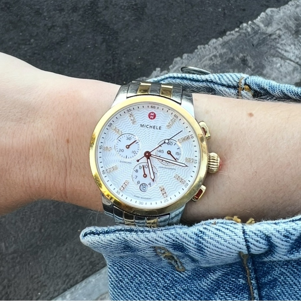 Michele Uptown Two-toned Watch